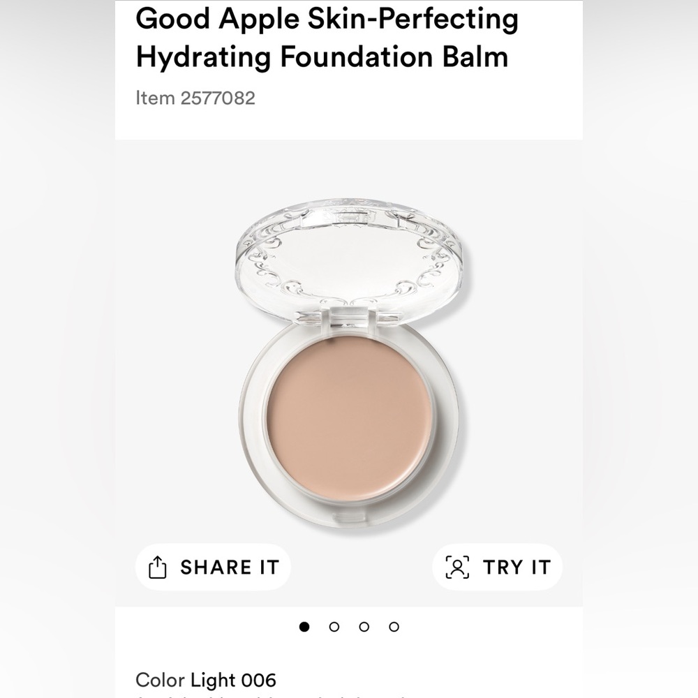 New KVD Good Apple skin protecting hydrating foundation. Color~ Light 006